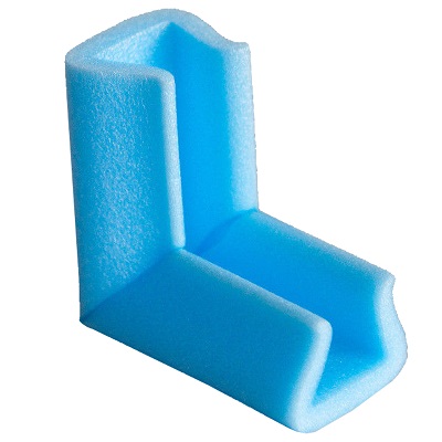 100 x Blue U Foam Corner Protectors Size 25-35mm